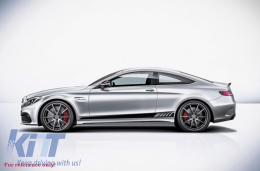 Oldalsó, motorháztető és csomagtartó matrica szett, fekete, MERCEDES C205 Coupe A205 Cabriolet (2014-2016), A45 Design Edition 1-image-6063440