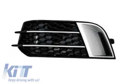 Oldalsó rácsos ködlámpa takaró Audi A1 (8X) (2010-up) RS1 fekete kiadás-image-6010183