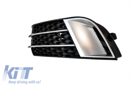 Oldalsó rácsos ködlámpa takaró Audi A1 (8X) (2010-up) RS1 fekete kiadás-image-6010185