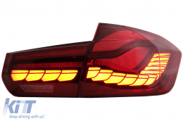 OLED Feux arrières pour BMW 3 F30 PreLCI & LCI 12-19 F35 F80 rouge Clair Dynamique Signal-image-6084399
