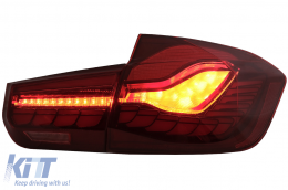 OLED Feux arrières pour BMW 3 F30 PreLCI & LCI 12-19 F35 F80 rouge Clair Dynamique Signal-image-6084406
