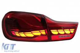 OLED Feux arrières pour BMW 4 F32 F33 F36 M4 F82 F83 13-19 rouge Dynamique Tournant Léger-image-6086305