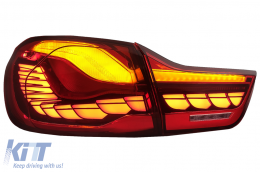 OLED Feux arrières pour BMW 4 F32 F33 F36 M4 F82 F83 13-19 rouge Dynamique Tournant Léger-image-6086308