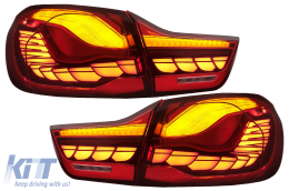 OLED Feux arrières pour BMW 4 F32 F33 F36 M4 F82 F83 13-19 rouge Dynamique Tournant Léger-image-6086309