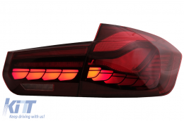 
OLED hátsó lámpa M4-re való átalakításra BMW 3 F30 LCI előtti & LCI (2011-2019) modellekhez, F35 F80 piros/átlátszó, dinamikus irányjelző-image-6084393