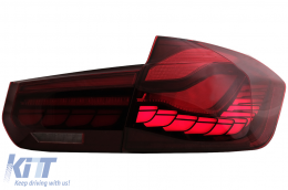 
OLED hátsó lámpa M4-re való átalakításra BMW 3 F30 LCI előtti & LCI (2011-2019) modellekhez, F35 F80 piros/átlátszó, dinamikus irányjelző-image-6084395