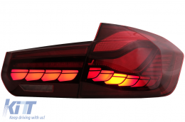 
OLED hátsó lámpa M4-re való átalakításra BMW 3 F30 LCI előtti & LCI (2011-2019) modellekhez, F35 F80 piros/átlátszó, dinamikus irányjelző-image-6084397