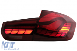 
OLED hátsó lámpa M4-re való átalakításra BMW 3 F30 LCI előtti & LCI (2011-2019) modellekhez, F35 F80 piros/átlátszó, dinamikus irányjelző-image-6084398
