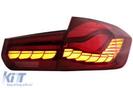 
OLED hátsó lámpa M4-re való átalakításra BMW 3 F30 LCI előtti & LCI (2011-2019) modellekhez, F35 F80 piros/átlátszó, dinamikus irányjelző-image-6084399