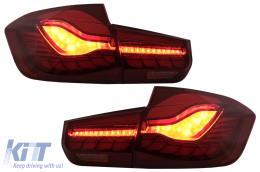 
OLED hátsó lámpa M4-re való átalakításra BMW 3 F30 LCI előtti & LCI (2011-2019) modellekhez, F35 F80 piros/átlátszó, dinamikus irányjelző-image-6084407