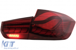 
OLED hátsó lámpa M4-re való átalakításra BMW 3 F30 LCI előtti & LCI (2011-2019) modellekhez, F35 F80 piros/átlátszó, dinamikus irányjelző-image-6084410