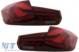 
OLED hátsó lámpa M4-re való átalakításra BMW 3 F30 LCI előtti & LCI (2011-2019) modellekhez, F35 F80 piros/átlátszó, dinamikus irányjelző-image-6084412