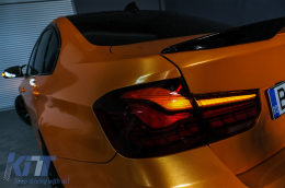 
OLED hátsó lámpa M4-re való átalakításra BMW 3 F30 LCI előtti & LCI (2011-2019) modellekhez, F35 F80 piros/átlátszó, dinamikus irányjelző-image-6084667