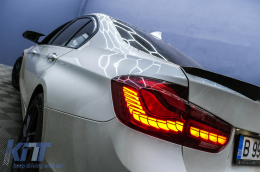 
OLED hátsó lámpa M4-re való átalakításra BMW 3 F30 LCI előtti & LCI (2011-2019) modellekhez, F35 F80 piros/átlátszó, dinamikus irányjelző-image-6089132