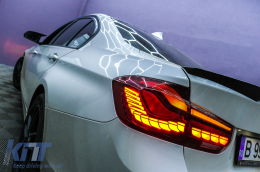 
OLED hátsó lámpa M4-re való átalakításra BMW 3 F30 LCI előtti & LCI (2011-2019) modellekhez, F35 F80 piros/átlátszó, dinamikus irányjelző-image-6089133