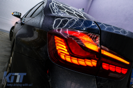
OLED hátsó lámpa M4-re való átalakításra BMW 3 F30 LCI előtti & LCI (2011-2019) modellekhez, F35 F80 piros/átlátszó, dinamikus irányjelző-image-6089454