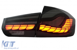 
OLED hátsó lámpa M4-re való átalakításra BMW 3 F30 LCI előtti & LCI (2011-2019) modellekhez, F35 F80 piros/füst, dinamikus irányjelző-image-6082784