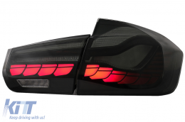 
OLED hátsó lámpa M4-re való átalakításra BMW 3 F30 LCI előtti & LCI (2011-2019) modellekhez, F35 F80 piros/füst, dinamikus irányjelző-image-6082785