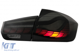 
OLED hátsó lámpa M4-re való átalakításra BMW 3 F30 LCI előtti & LCI (2011-2019) modellekhez, F35 F80 piros/füst, dinamikus irányjelző-image-6082786