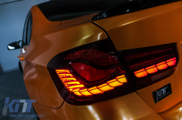 
OLED hátsó lámpa M4-re való átalakításra BMW 3 F30 LCI előtti & LCI (2011-2019) modellekhez, F35 F80 piros/füst, dinamikus irányjelző-image-6084677