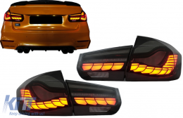
OLED hátsó lámpa M4-re való átalakításra BMW 3 F30 LCI előtti & LCI (2011-2019) modellekhez, F35 F80 piros/füst, dinamikus irányjelző-image-6086097