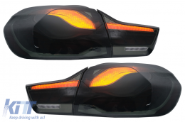 OLED hátsó lámpák BMW 4 F32 F33 F36 M4 F82 F83 (2013-03.2019) modellekhez, piros füst szín, dinamikus irányjelző-image-6088407