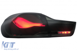 OLED hátsó lámpák BMW 4 F32 F33 F36 M4 F82 F83 (2013-03.2019) modellekhez, piros füst szín, dinamikus irányjelző-image-6088410
