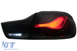 OLED hátsó lámpák BMW 4 F32 F33 F36 M4 F82 F83 (2013-03.2019) modellekhez, piros füst szín, dinamikus irányjelző-image-6088414