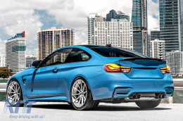 OLED hátsó lámpák BMW 4 F32 F33 F36 M4 F82 F83 (2013-03.2019) modellekhez, piros füst szín, dinamikus irányjelző-image-6088423