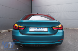 OLED hátsó lámpák BMW 4 F32 F33 F36 M4 F82 F83 (2013-03.2019) modellekhez, piros füst szín, dinamikus irányjelző-image-6090842