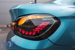 OLED hátsó lámpák BMW 4 F32 F33 F36 M4 F82 F83 (2013-03.2019) modellekhez, piros füst szín, dinamikus irányjelző-image-6090845
