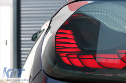 OLED hátsó lámpák BMW 4 F32 F33 F36 M4 F82 F83 (2013-03.2019) modellekhez, piros füst szín, dinamikus irányjelző-image-6094214
