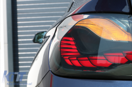 OLED hátsó lámpák BMW 4 F32 F33 F36 M4 F82 F83 (2013-03.2019) modellekhez, piros füst szín, dinamikus irányjelző-image-6094215