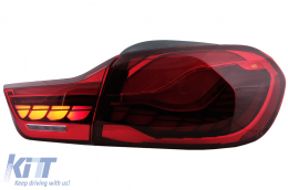 OLED hátsó lámpák BMW 4 F32 F33 F36 M4 F82 F83 (2013-03.2019) modellekhez, piros, dinamikus irányjelző-image-6097434