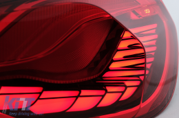 OLED hátsó lámpák BMW 4 F32 F33 F36 M4 F82 F83 (2013-03.2019) modellekhez, piros, dinamikus irányjelző-image-6097436