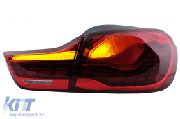 OLED hátsó lámpák BMW 4 F32 F33 F36 M4 F82 F83 (2013-03.2019) modellekhez, piros, dinamikus irányjelző-image-6097439