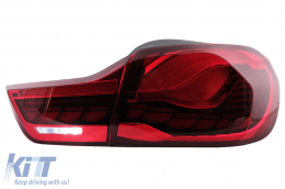 OLED hátsó lámpák BMW 4 F32 F33 F36 M4 F82 F83 (2013-03.2019) modellekhez, piros, dinamikus irányjelző-image-6097444