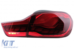 OLED hátsó lámpák BMW 4 F32 F33 F36 M4 F82 F83 (2013-03.2019) modellekhez, piros, dinamikus irányjelző-image-6097445