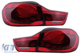 OLED hátsó lámpák BMW 4 F32 F33 F36 M4 F82 F83 (2013-03.2019) modellekhez, piros, dinamikus irányjelző-image-6097447