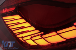 OLED hátsó lámpák BMW 5 F10 (2011-2017) Piros átlátszó dinamikus irányjelző -image-6096136