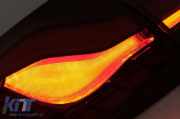 OLED hátsó lámpák BMW 5 F10 (2011-2017) Piros átlátszó dinamikus irányjelző -image-6096139