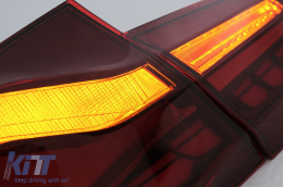 OLED hátsó lámpák BMW 5 F10 (2011-2017) Piros átlátszó dinamikus irányjelző -image-6096143