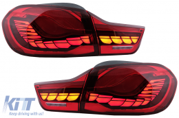 OLED Luces Pilotos para BMW F32 F33 F36 M4 F82 F83 13-03.19 Luz dinámica Rojo-image-6097432