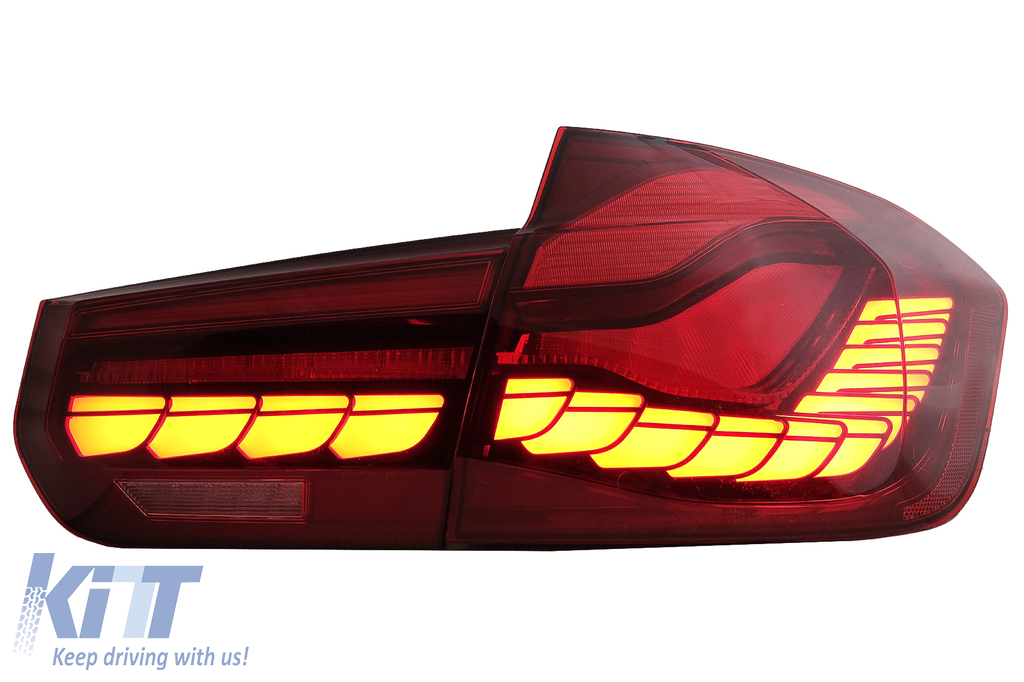 OLED Taillights Conversion to M4 Design suitable BMW Series F30 Pre LCI & LCI (2011-2019) F35 F80 Clear with Dynamic Turning Light - CarPartsTuning.com