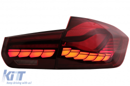 OLED Taillights Conversion to M4 Design suitable for BMW 3 Series F30 Pre LCI & LCI (2011-2019) F35 F80 Red Clear with Dynamic Sequential Turning Light-image-6084394
