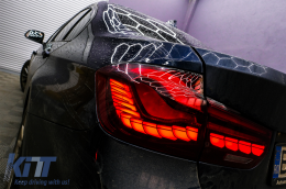OLED Taillights Conversion to M4 Design suitable for BMW 3 Series F30 Pre LCI & LCI (2011-2019) F35 F80 Red Clear with Dynamic Sequential Turning Light-image-6089455