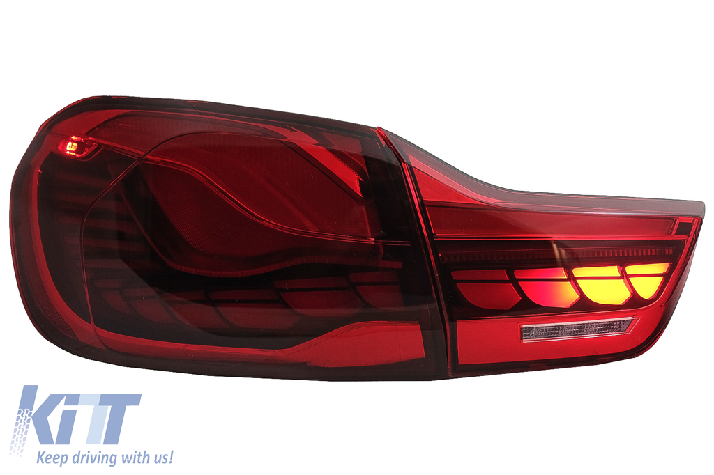 sekstant Gæstfrihed symaskine OLED Taillights suitable for BMW 4 Series F32 F33 F36 M4 F82 F83  (2013-03.2019) Red Clear with Dynamic Sequential Turning Light -  CarPartsTuning.com