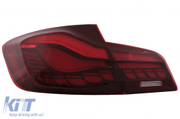 OLED Taillights suitable for BMW 5 Series F10 (2011-2017) Red Clear with Dynamic Sequential Turning Light-image-6096148