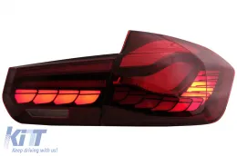 Преобразуване на OLED Задни светлини в M4 Дизайн , подходящи за BMW Серия 3 F30 Pre LCI & LCI (2011-2019) F35 F80 Червен Чисто с Динамичен последователни светлини за завиване-image-6084398