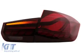 Преобразуване на OLED Задни светлини в M4 Дизайн , подходящи за BMW Серия 3 F30 Pre LCI & LCI (2011-2019) F35 F80 Червен Чисто с Динамичен последователни светлини за завиване-image-6084401